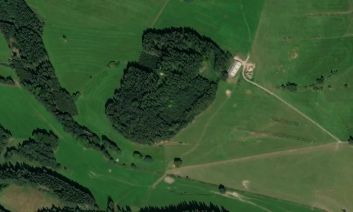 Kostel Panny Marie (Zdoňov) – letecký pohled