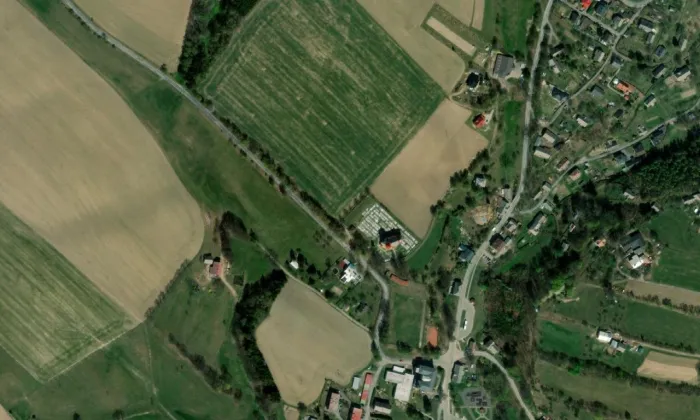 Kostel Proměnění Páně (Výprachtice) – letecký pohled