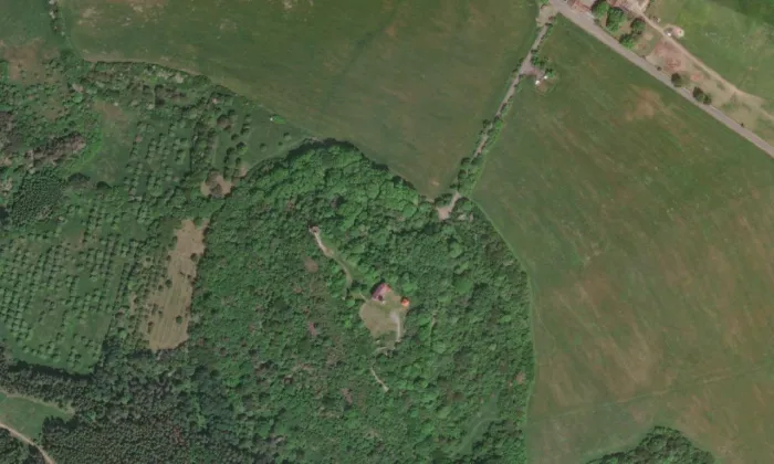 kostel sv. Maří Magdaleny – letecký pohled