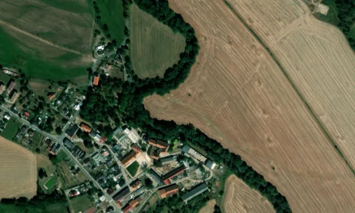 kostel svaté Anny (Žireč) – letecký pohled