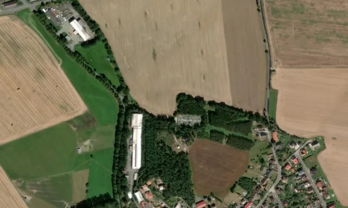 kostel svaté Anny (Bezděkov) – letecký pohled