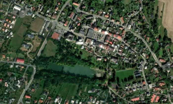 Kostel svaté Kateřiny (Klimkovice) – letecký pohled