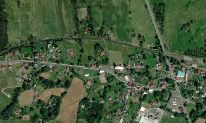 Kostel svaté Kateřiny Sienské – letecký pohled