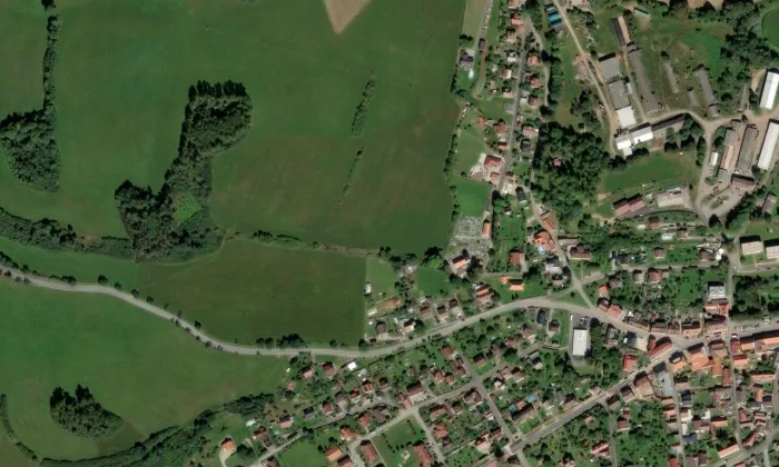 Kostel svaté Máří Magdaleny (Čkyně) – letecký pohled