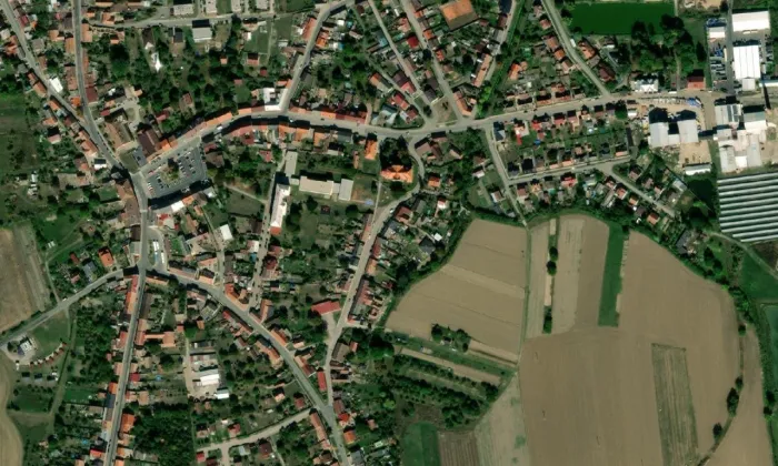 Kostel svatého Ducha (Libáň) – letecký pohled