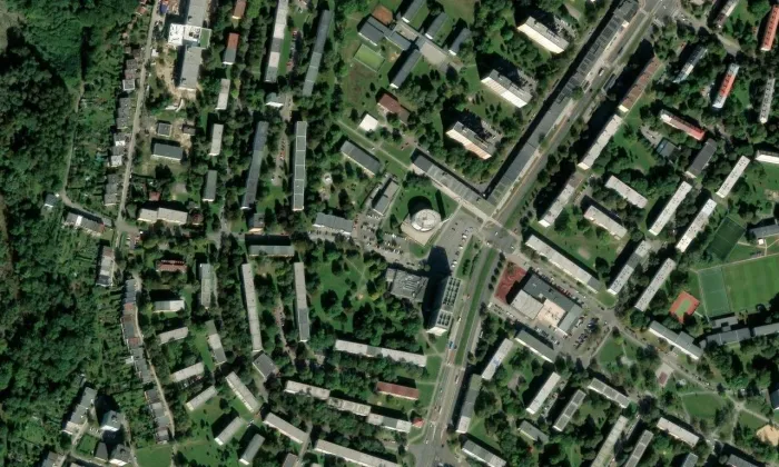 Kostel svatého Ducha (Zábřeh) – letecký pohled