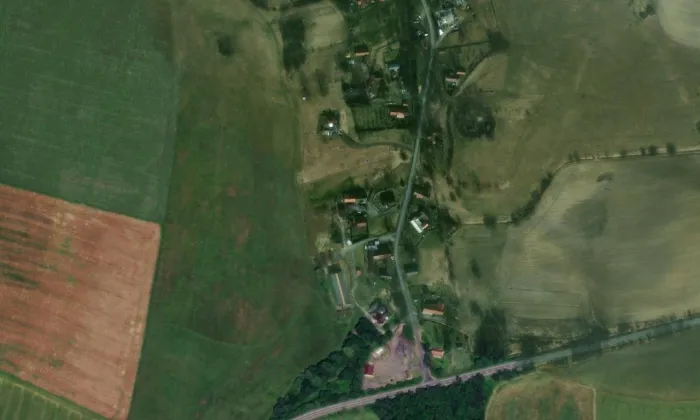 kostel svatého Jana Křtitele (Lipná) – letecký pohled