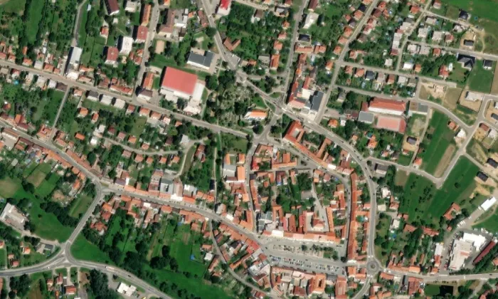 Kostel svatého Jana Křtitele (Velká Bíteš) – letecký pohled