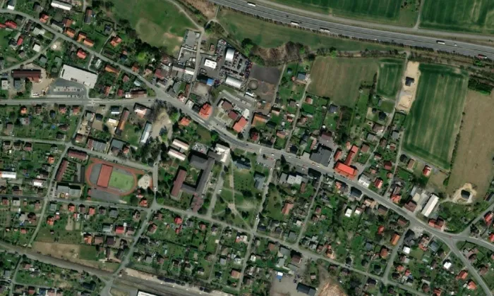 Kostel svatého Jiří (Dobrá) – letecký pohled