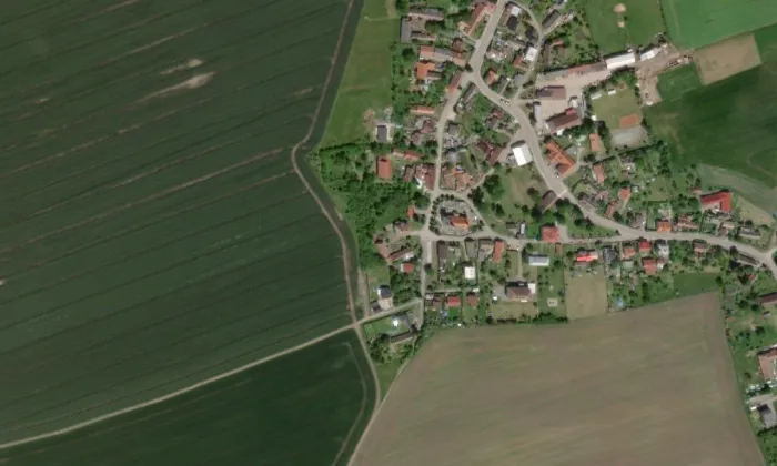Kostel svatého Jiří (Jasenná) – letecký pohled