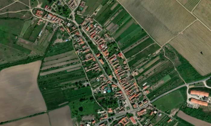 kostel svatého Linharta (Havraníky) – letecký pohled