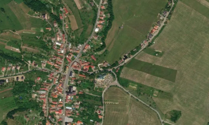 Kostel svatého Martina (Pozlovice) – letecký pohled