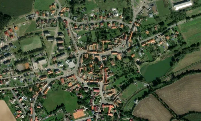 Kostel svatého Martina (Radomyšl) – letecký pohled