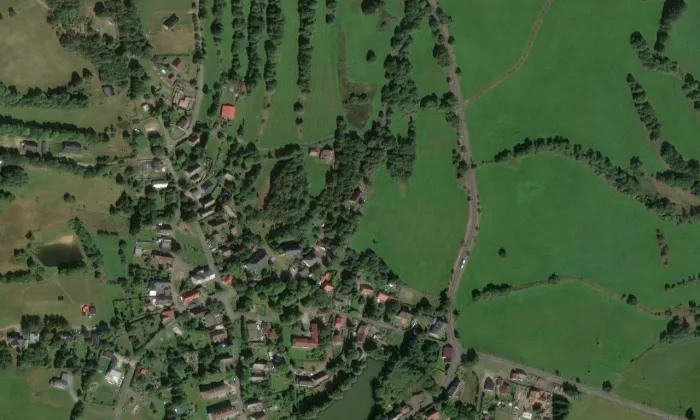 Kostel svatého Michaela archanděla (Blatno) – letecký pohled