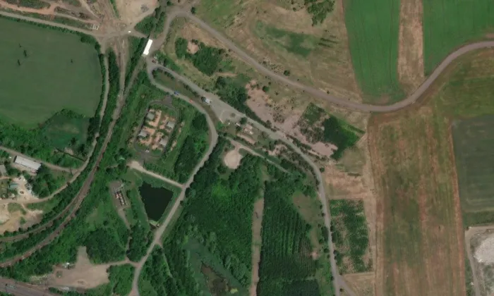 Kostel svatého Michaela archanděla (Tušimice) – letecký pohled