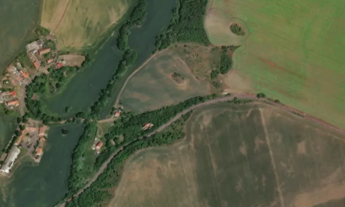 Kostel svatého Michaela archanděla (Zlovědice) – letecký pohled