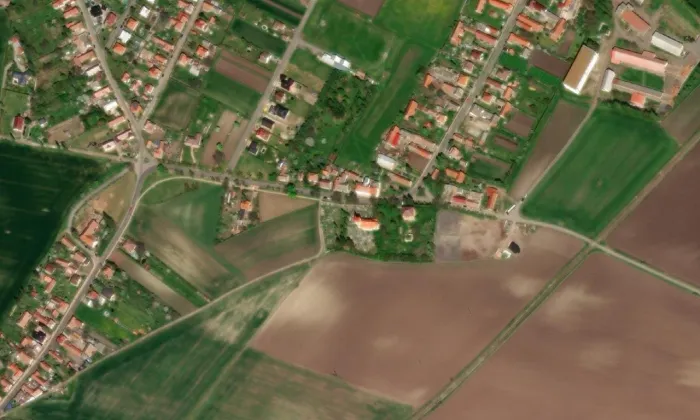 Kostel svatého Václava (Hrubý Jeseník) – letecký pohled