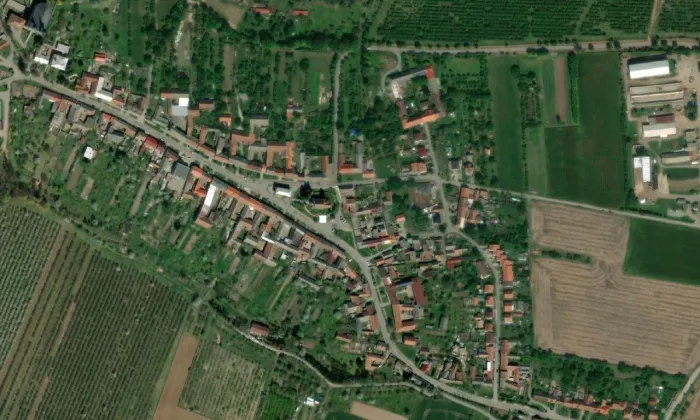 Kostel svatého Václava (Vanovice) – letecký pohled