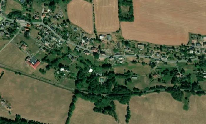 Kostel svatého Víta (Borovnice) – letecký pohled