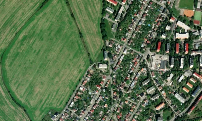 Královský vršek – letecký pohled