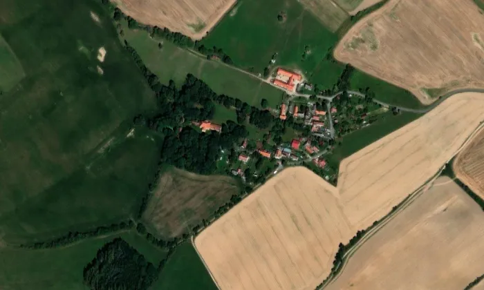 Lidkovice – letecký pohled