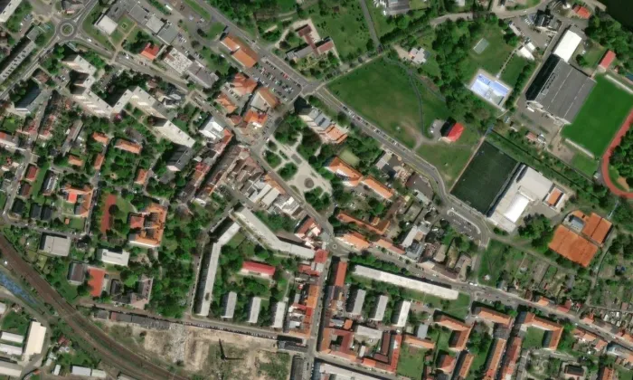 Lovosice – letecký pohled