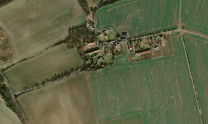 Milošice – letecký pohled