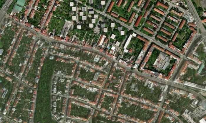 Minská – letecký pohled