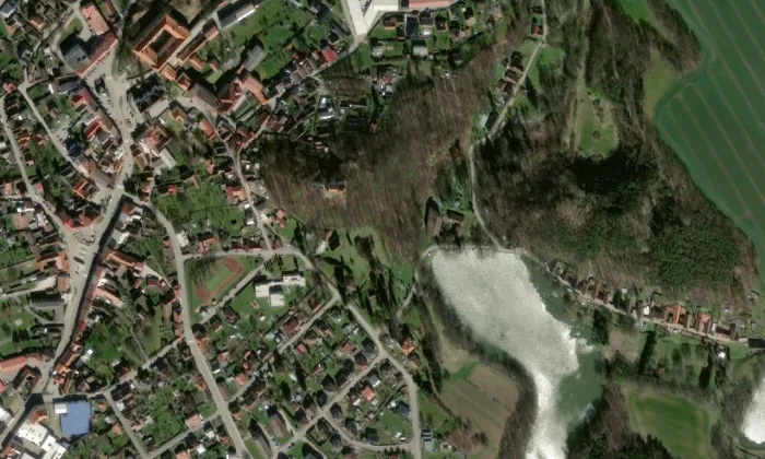 Mladá Vožice – letecký pohled
