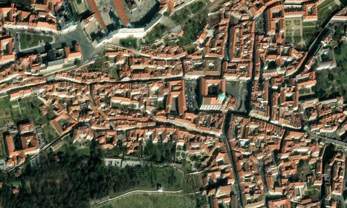 Morzinský palác – letecký pohled