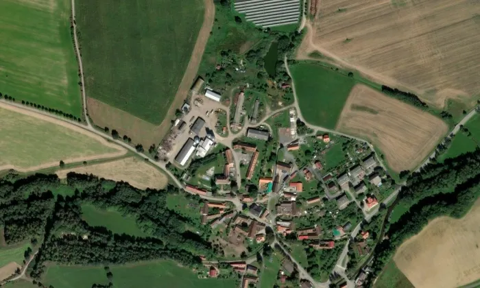 Nihošovice – letecký pohled