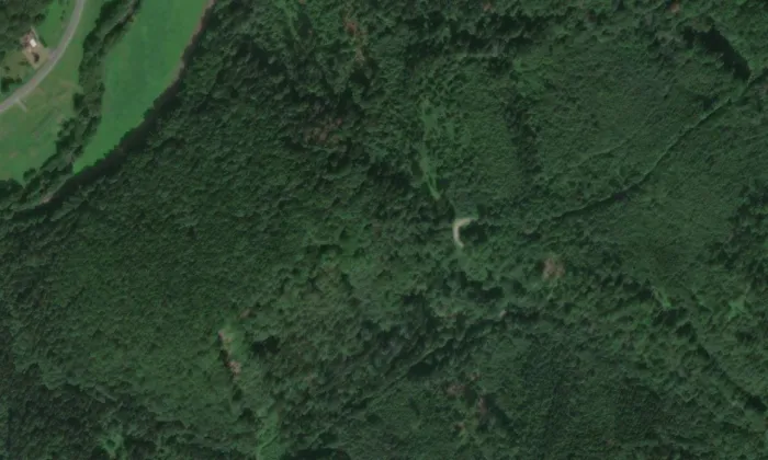 Nový hrad (Lužná) – letecký pohled
