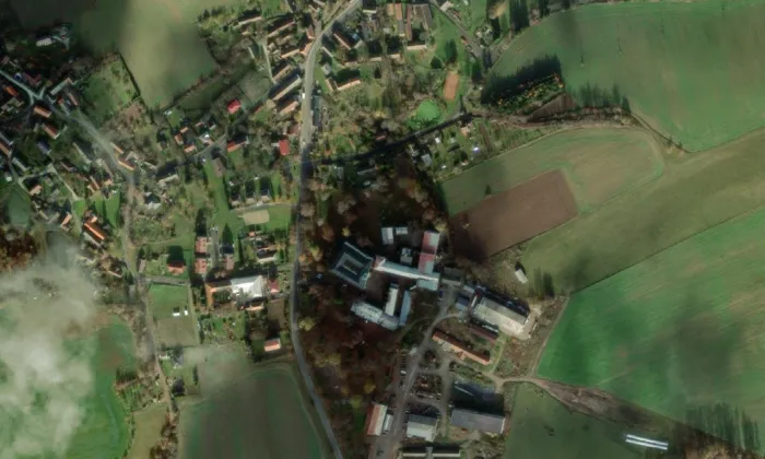 Oselce – letecký pohled