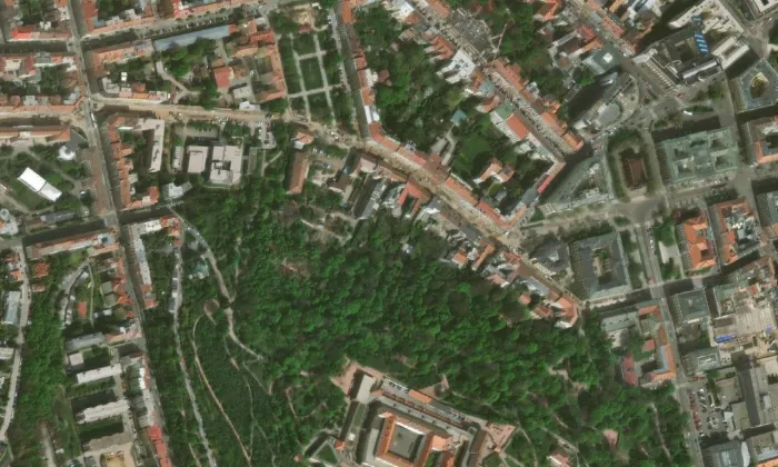 Otevřená zahrada – letecký pohled