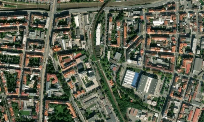 Přeštická – letecký pohled