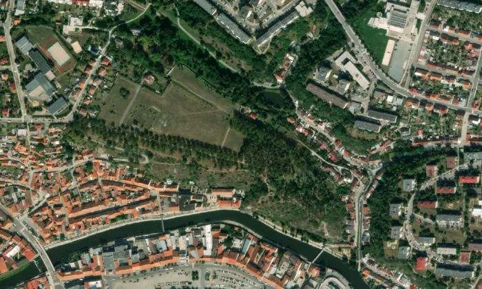 park Masarykovy sady – letecký pohled