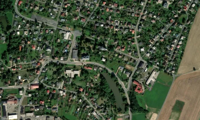 Park Václava Nelhýbla – letecký pohled