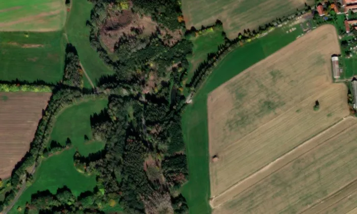 Pechmburk – letecký pohled
