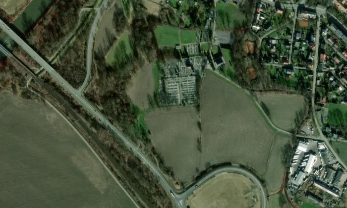 Pustyňa – letecký pohled