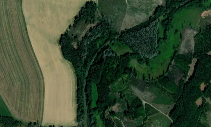 Ronovec – letecký pohled