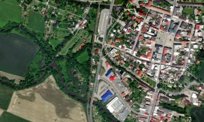 Smyčkova – letecký pohled