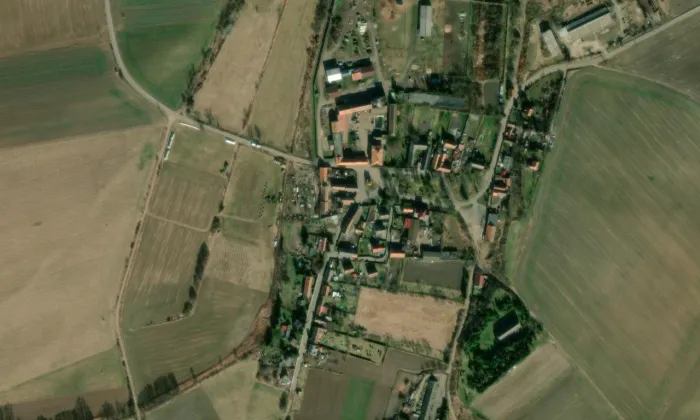 Strkovice – letecký pohled