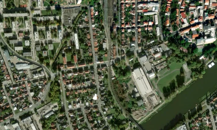 Svatojiřský park – letecký pohled