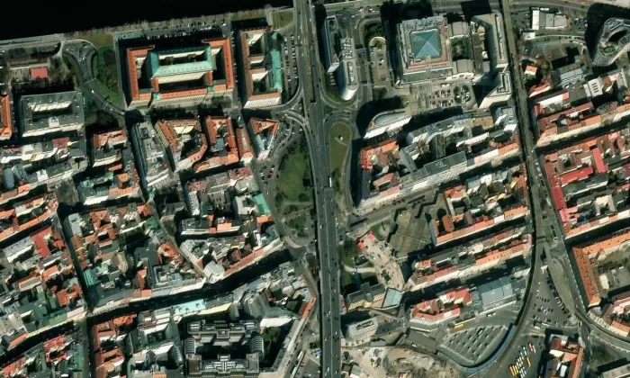 Těšnov – letecký pohled