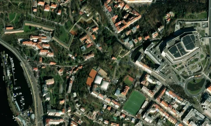 Táborská brána – letecký pohled