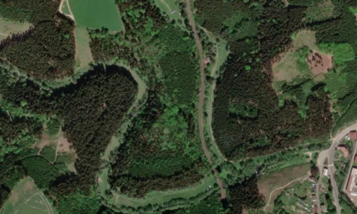 Vlčinec – letecký pohled