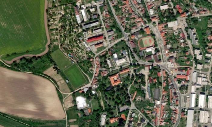 Zámek Ždánice – letecký pohled