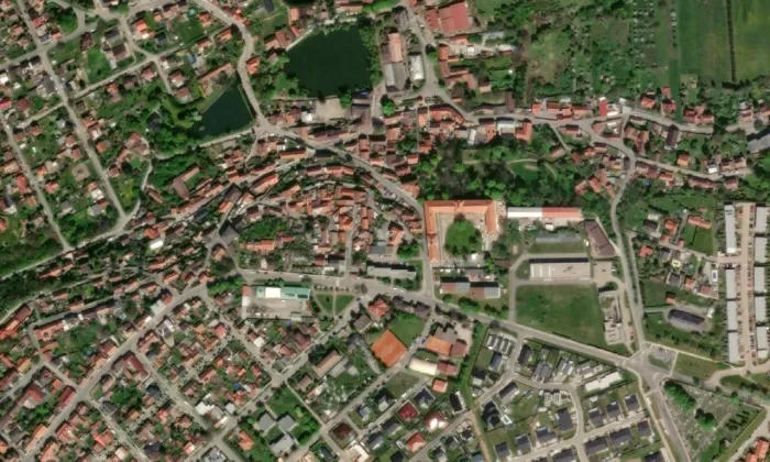 zámek Buštěhrad – letecký pohled
