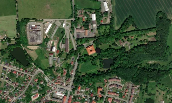 Zámek Chotěboř – letecký pohled