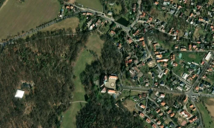zámek Koloděje – letecký pohled